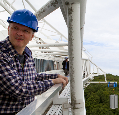 Auf dem Radioteleskop Effelsberg | Foto: Anke Westermann